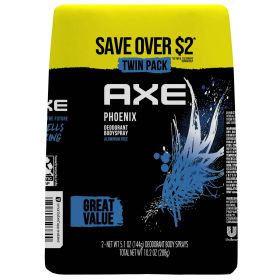 Axe Body Spray Deodorant Phoenix, 5.1 oz Twin
