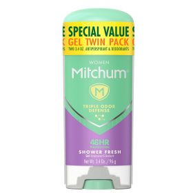 Mitchum Women Triple Odor Defense Gel Antiperspirant Deodorant Twin Pack, 3.4 oz