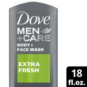 Dove Men+Care Body Wash and Face Wash Extra Fresh Cleanser, 18 oz