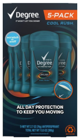 Degree Men Dry Protection Anti-Perspirant;  Cool Rush (2.7 Ounce;  5 Pack)
