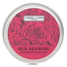 CARROLL & CHAN - 100% Beeswax Mini Tin Candle - # Red, Red Rose (Fresh Roses & Asian Oud) 004838 1pcs