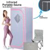 Portable Full Size  Infrared Sauna tent‚ÄìPersonal Home Spa;  with Infrared Panels;  Heating Foot Pad; Controller;  Foldable Chair ; Reading light.Eas